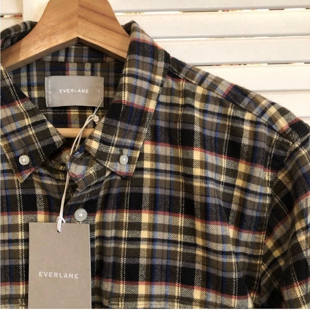 NWT Everlane The Brushed Flannel Shirt Large - Picture 4 of 10